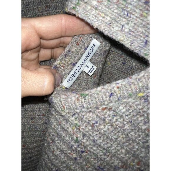 REBECCA Minkoff Extra Fine Merino Wool Knit Dress Sweater Small (C1) - Picture 7 of 11